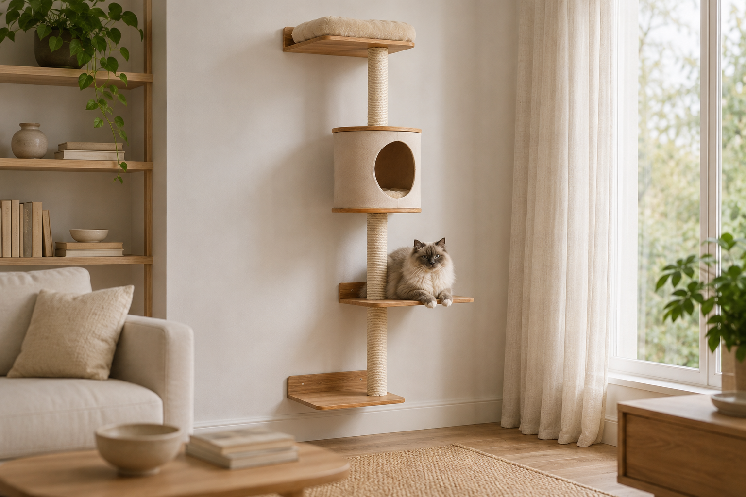 Arbre à chat mural : avantages, inconvénients et pose Image