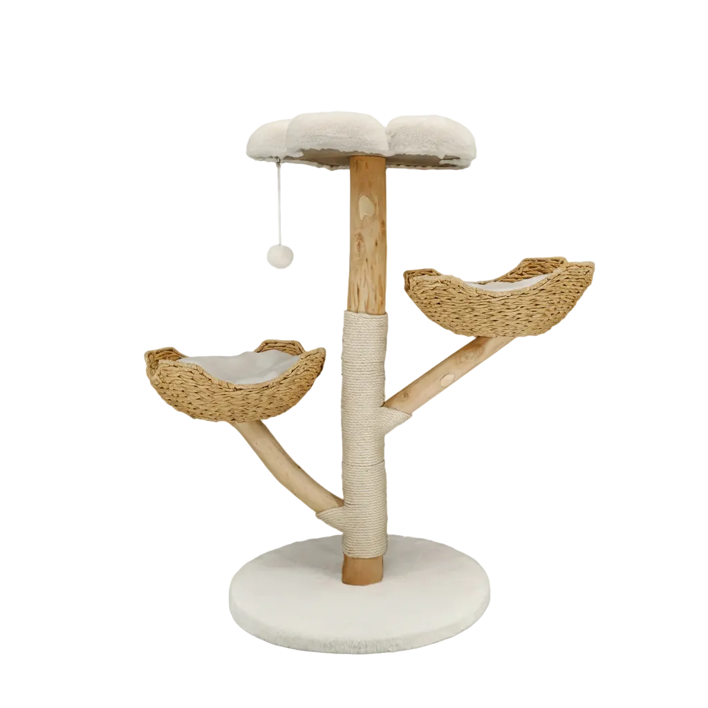 Arbre à Chat Design Scandinave en Osier
