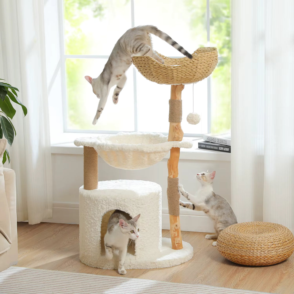Arbre à Chat Design en Forme de Fleur – Le Félin’trépide