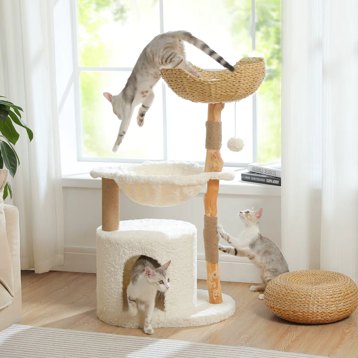 Arbre à Chat Design en Forme de Fleur – Le Félin’trépide