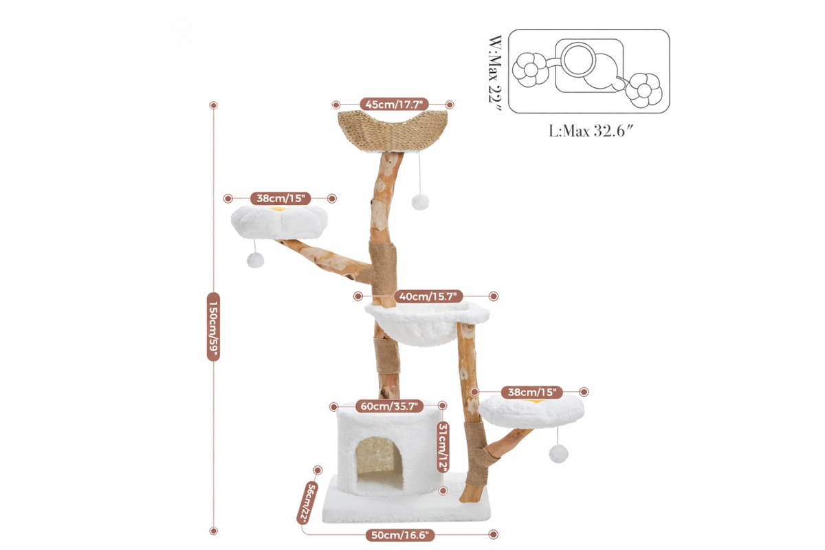 Arbre à Chat Style Scandinave en Bois – Le Félin’contournable