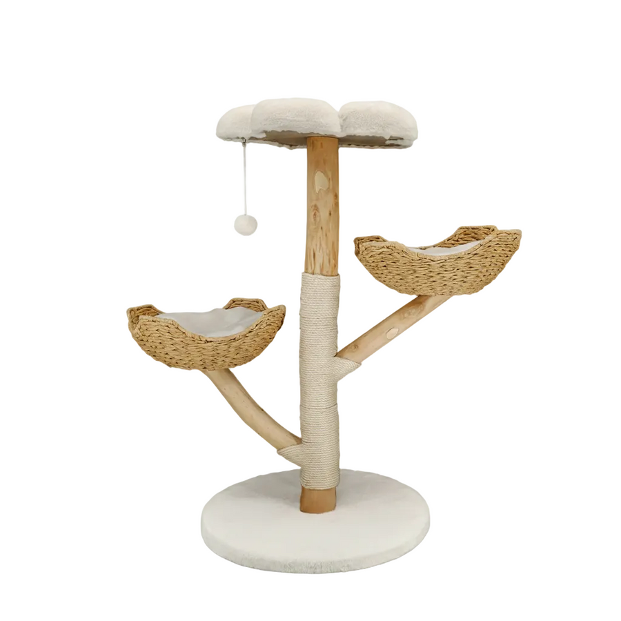 Arbre à Chat Design Scandinave en Osier - Le Félin’lassable