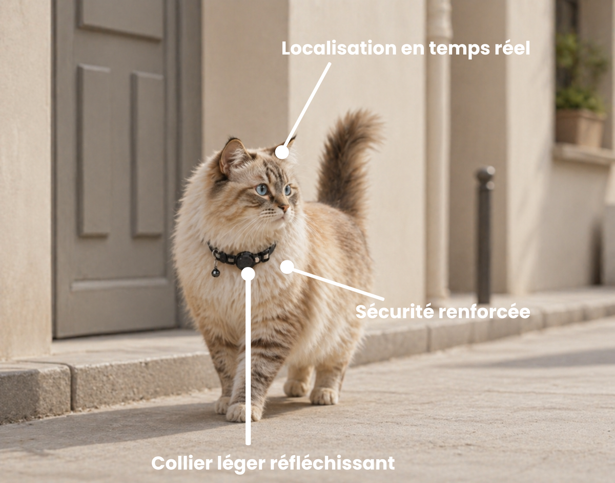 Collier GPS pour Chat avec Suivi en Temps Réel