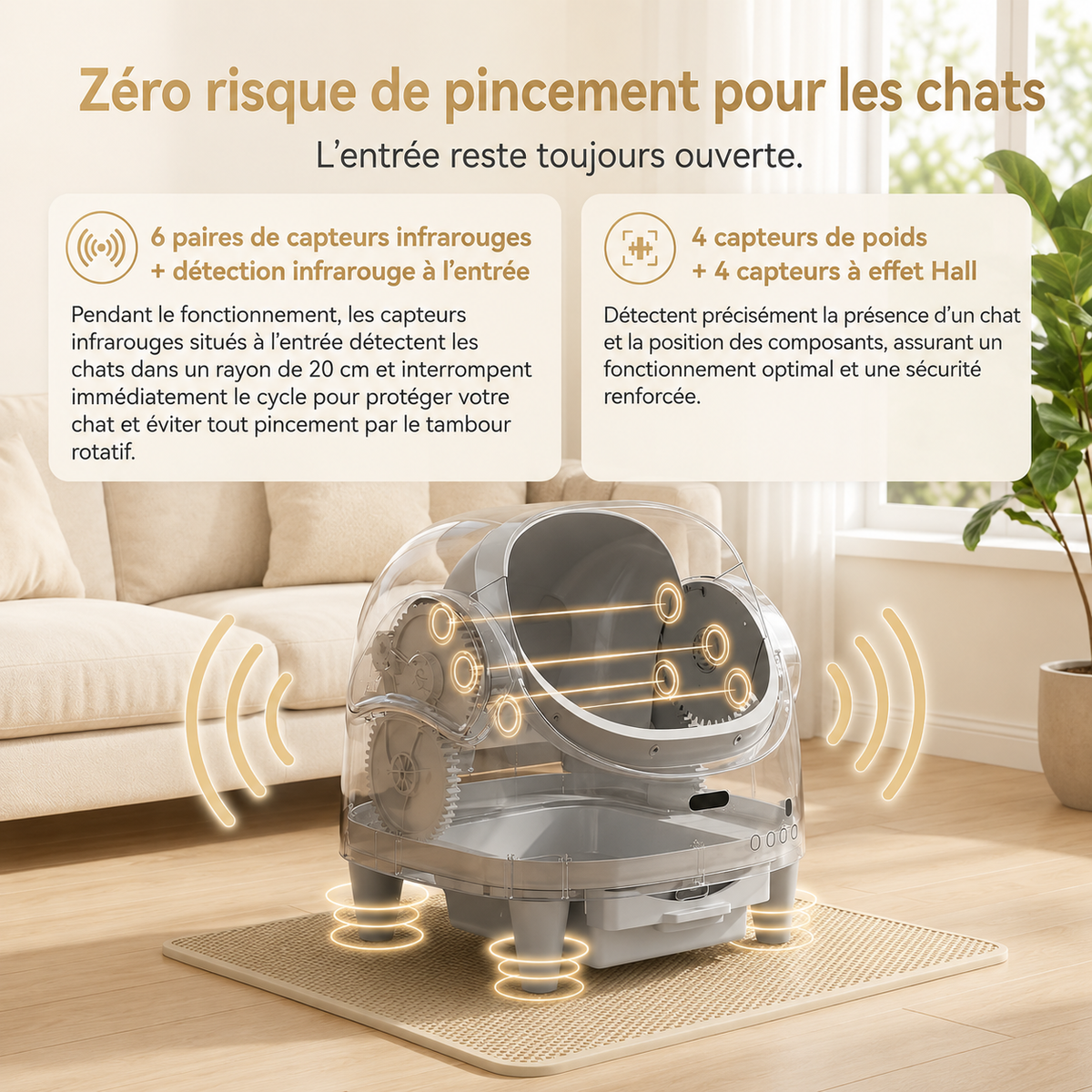 litière automatique capteurs