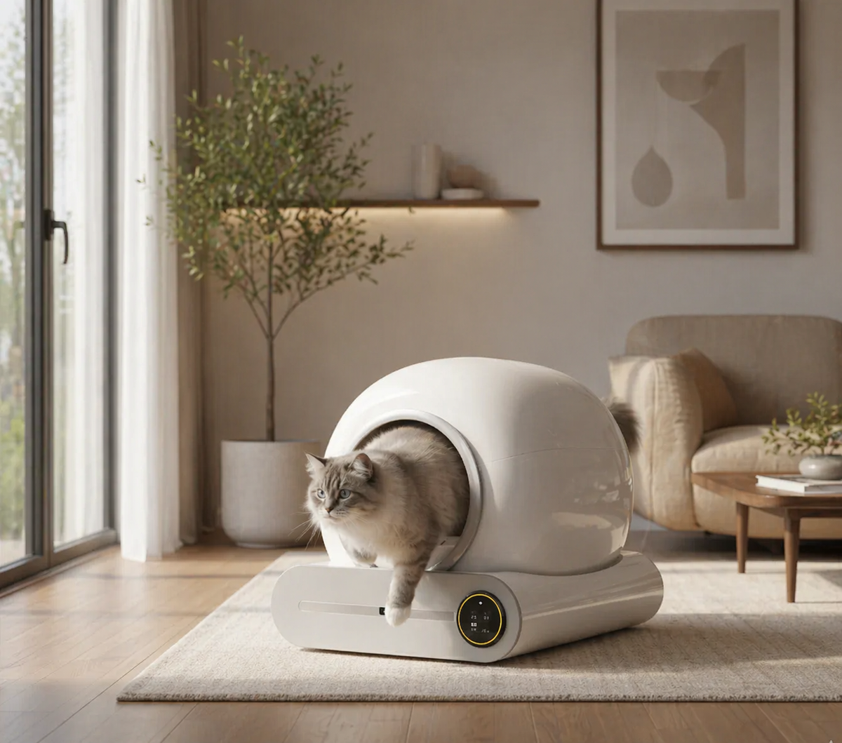 Litière Automatique Autonettoyante Connectée pour Chat – Chat’rmante