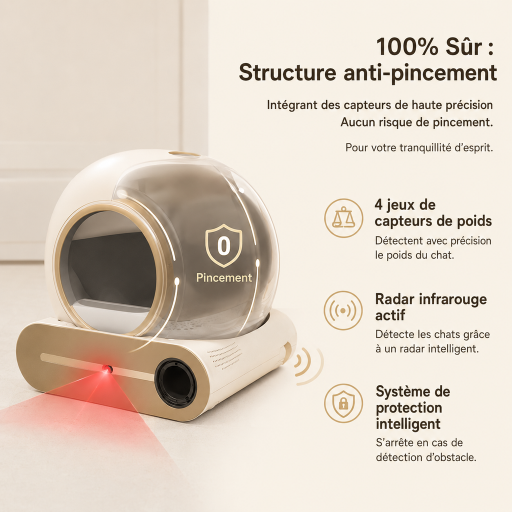 litière automatique sécuritée