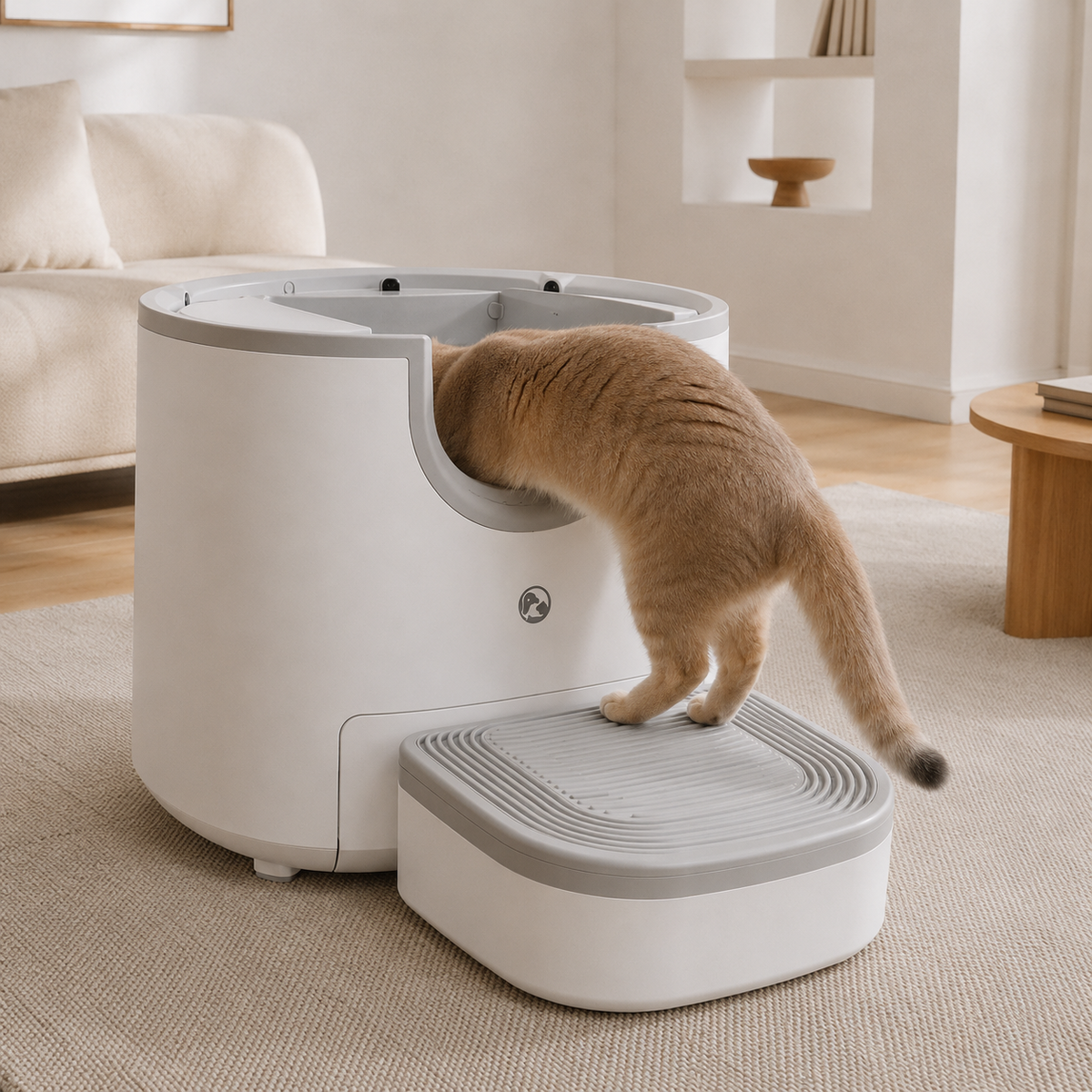 Litière Automatique Ouverte Autonettoyante pour Chat – Chat’fait plaisir