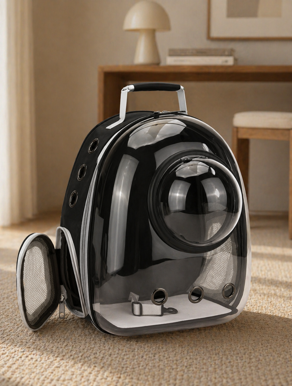 Sac de Transport Respirant pour Chat avec Hublot